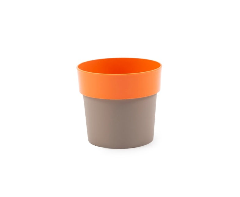 Orange Arty Round Planter