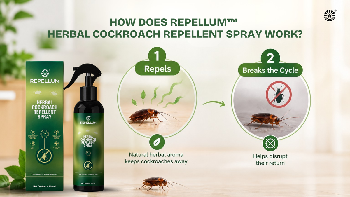 Repellum two-stage mode of action against cockroaches