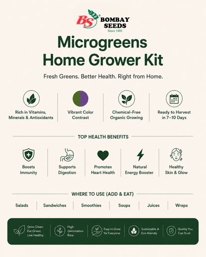 Sprouts &amp; Detox Blend - Microgreen Kit of 4 [Wheat Grass, Alfalfa, Fenugreek, Beetroot]