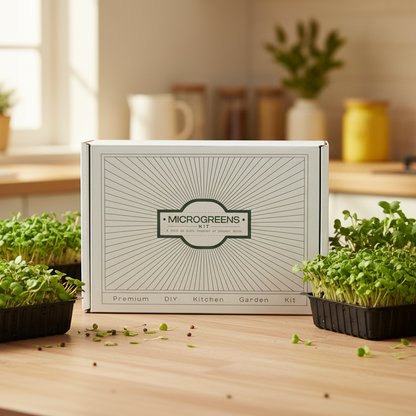 Superfood Power Pack - Microgreen Kit of 4 [Kale Green, Kale Purple, Broccoli, Swiss Chard]