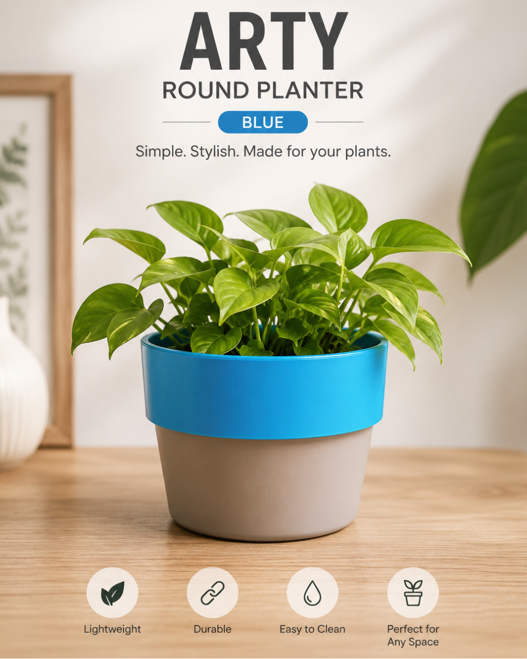 Arty Round Planter