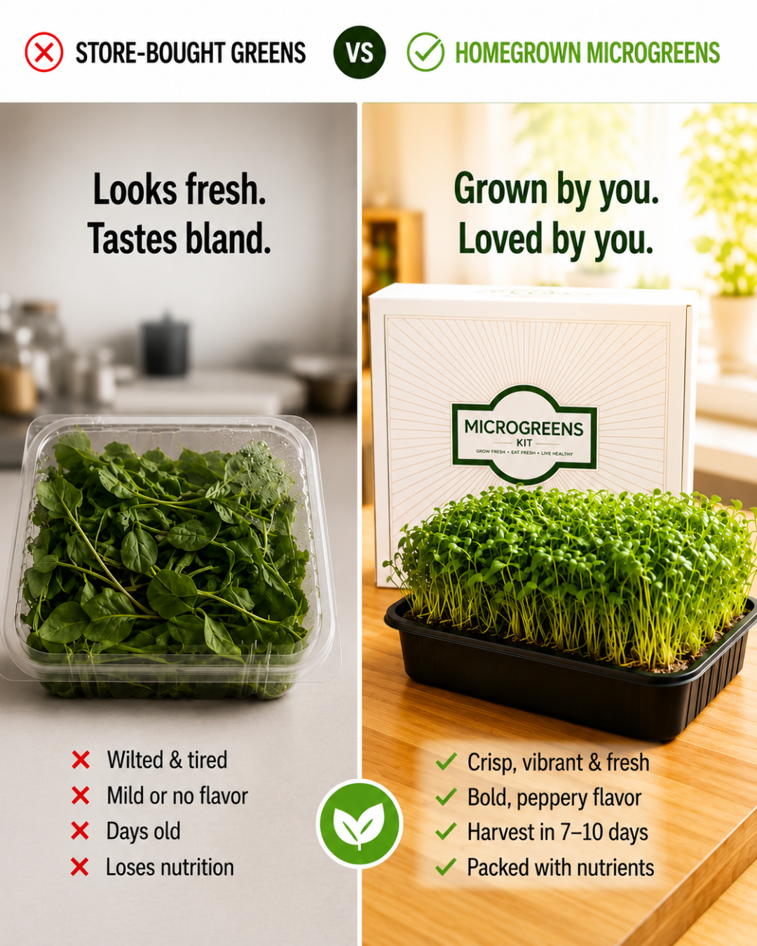 Bold &amp; Zesty Greens - Microgreen Kit of 4 [Alfa Alfa, Fenugreek, Cilantro, Lettuce]