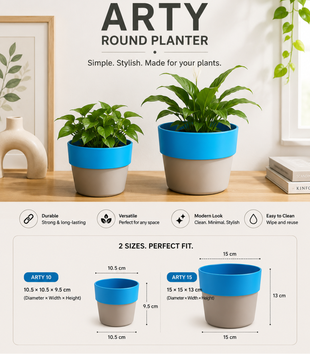 Arty Round Planter