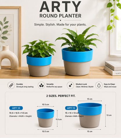 Arty Round Planter