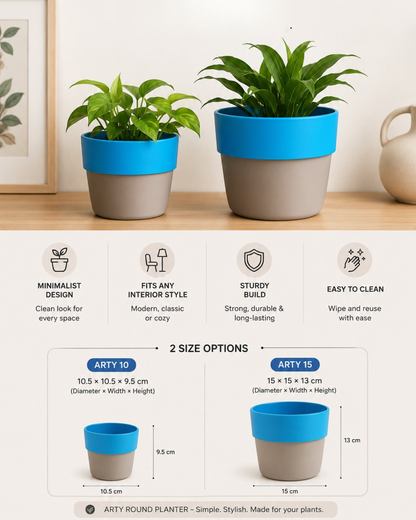 Arty Round Planter