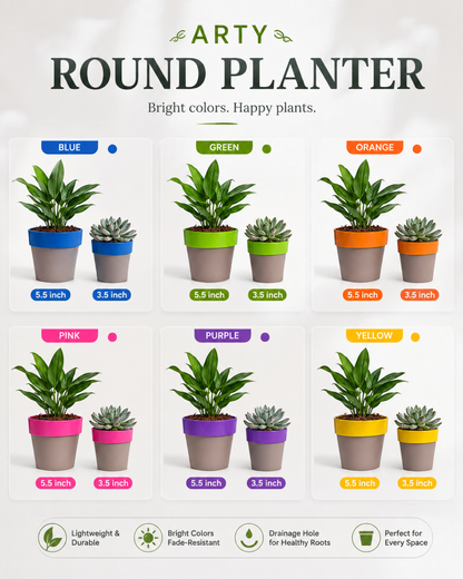 Arty Round Planter