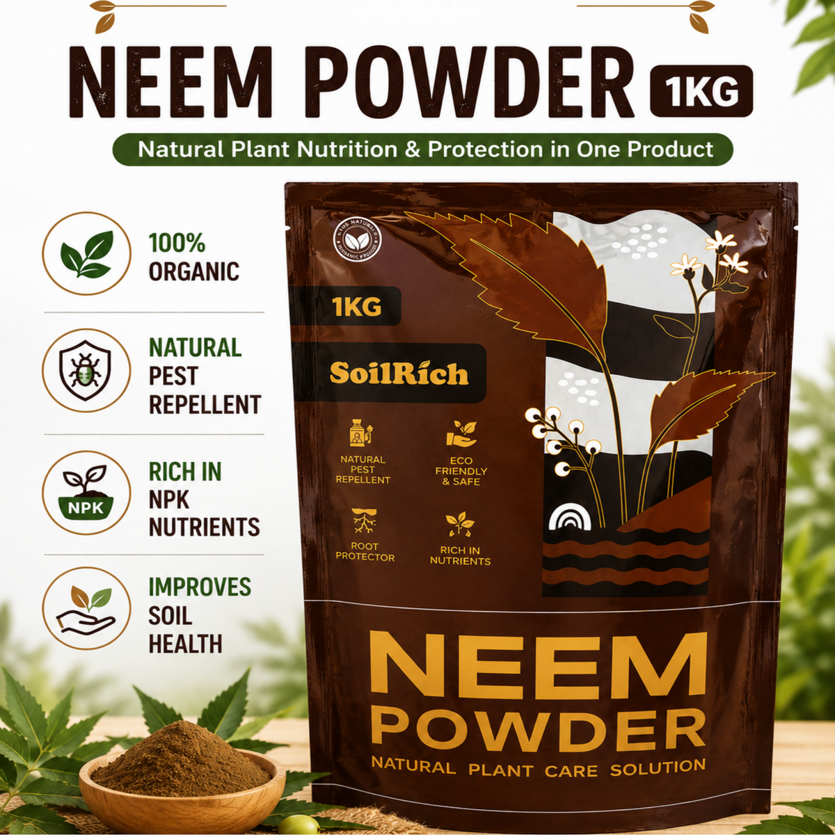 SoilRich Neem Powder 1KG