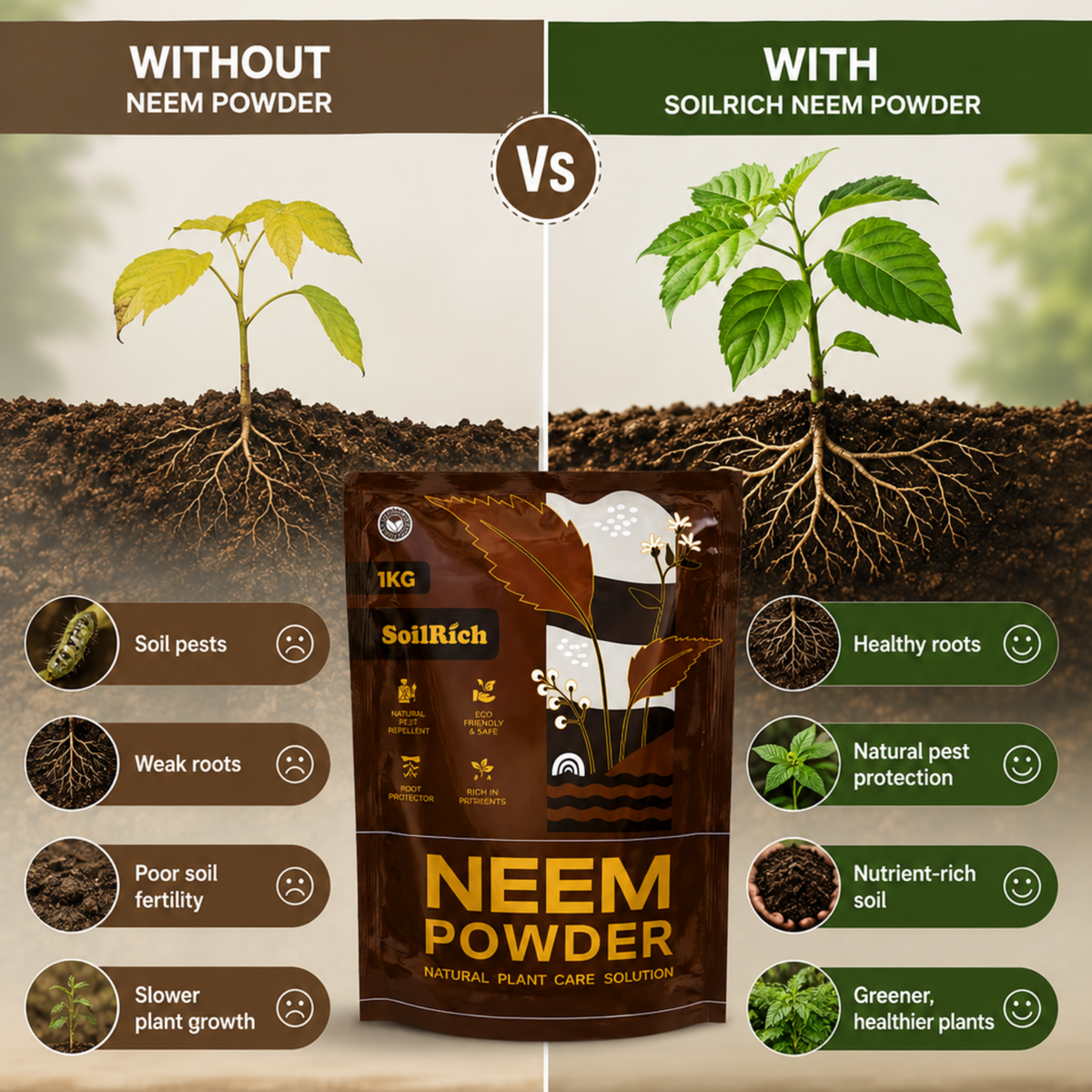SoilRich Neem Powder 1KG