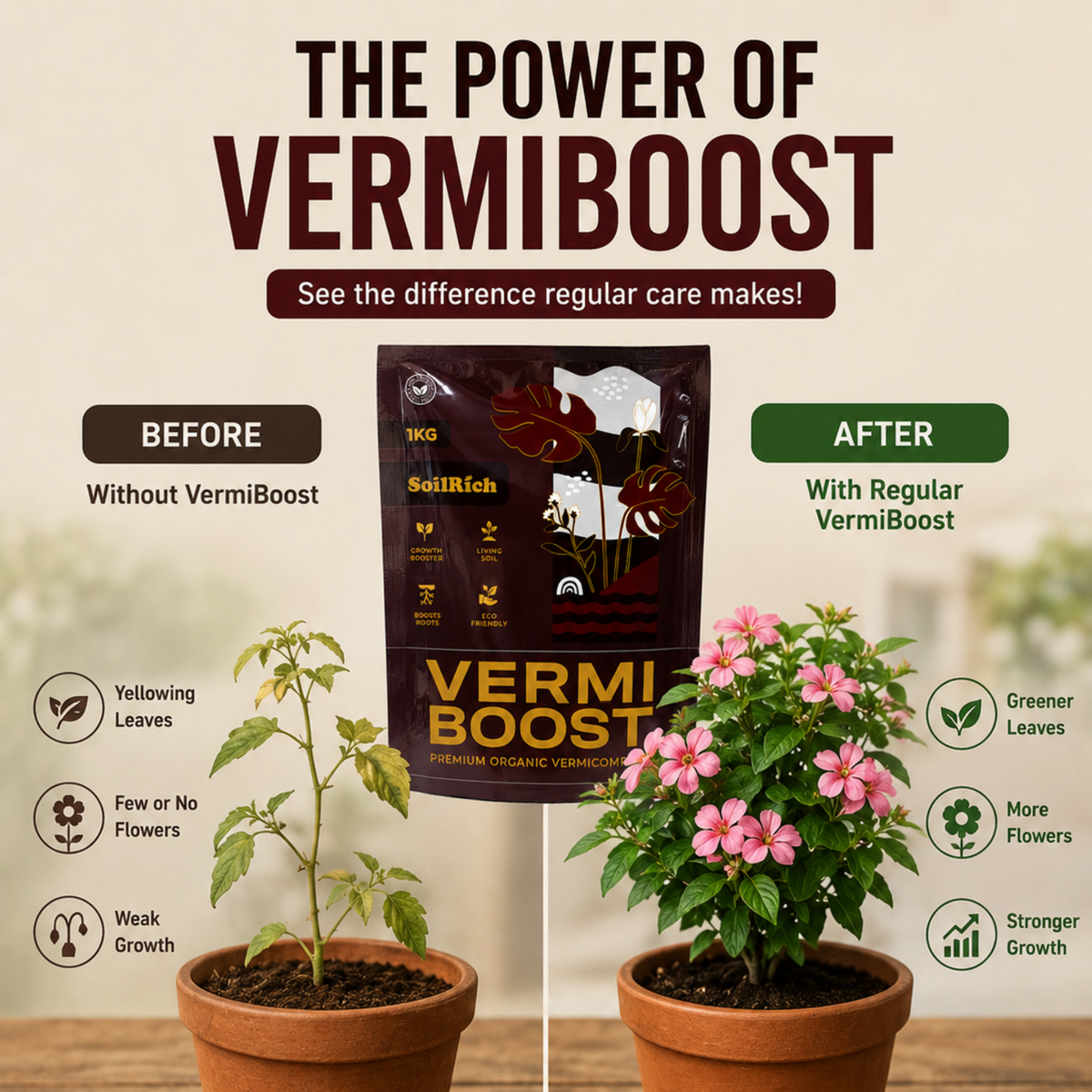 SoilRich VermiBoost [Vermicompost] 1Kg