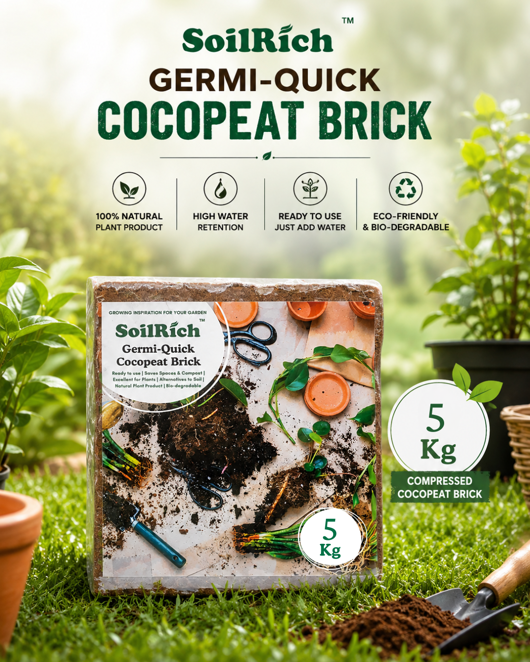 SoilRich Organic Cocopeat 5kg Block