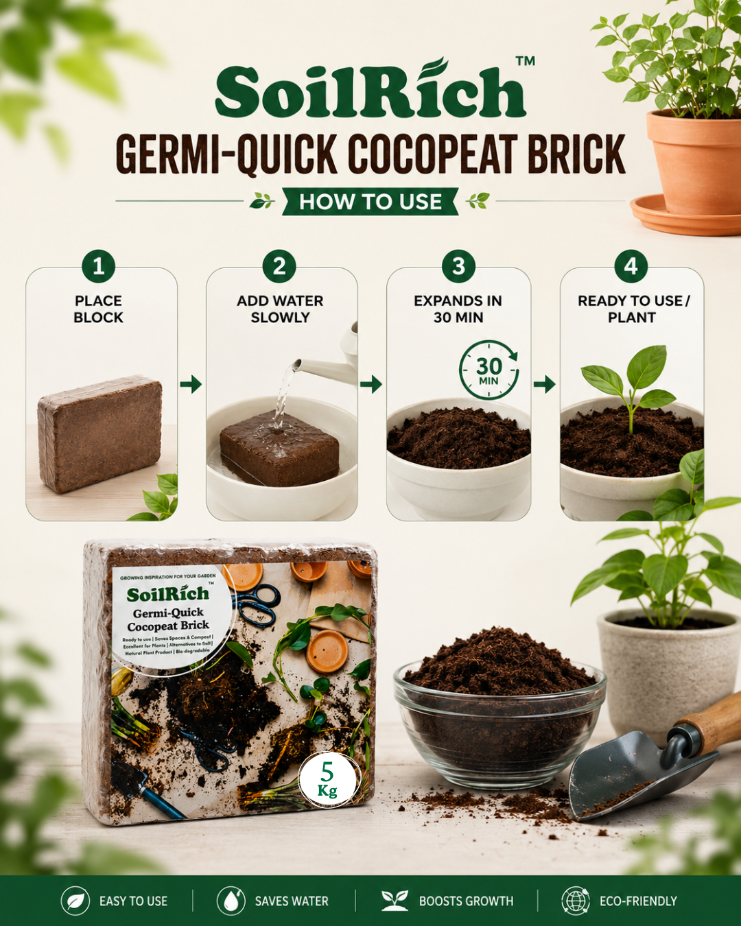 SoilRich Organic Cocopeat 5kg Block