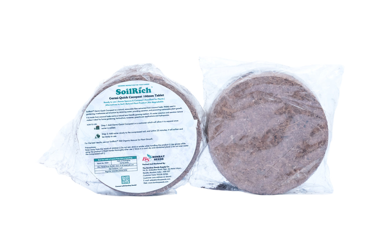 SoilRich Organic Cocopeat Tablet (100 mm) (Pack of 5)
