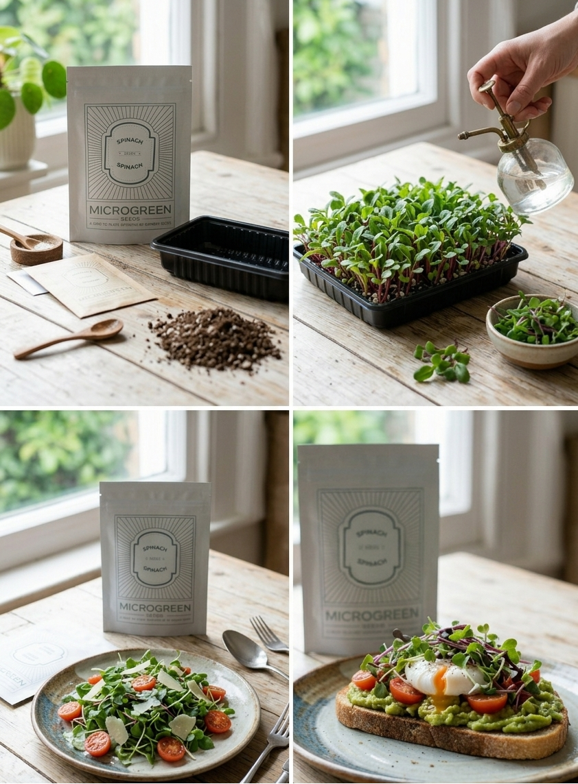 Spinach Microgreen Seeds (50g)
