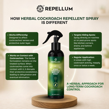 Why Repellum Herbal Cockroach Repellent Spray is different from other chemical spray